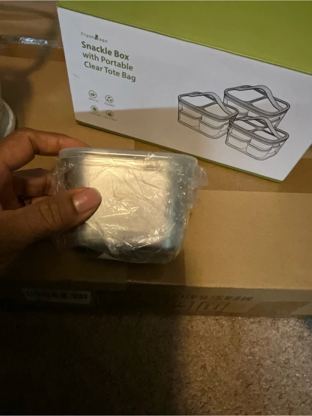 Green Snackle Box Container - 3-Pack